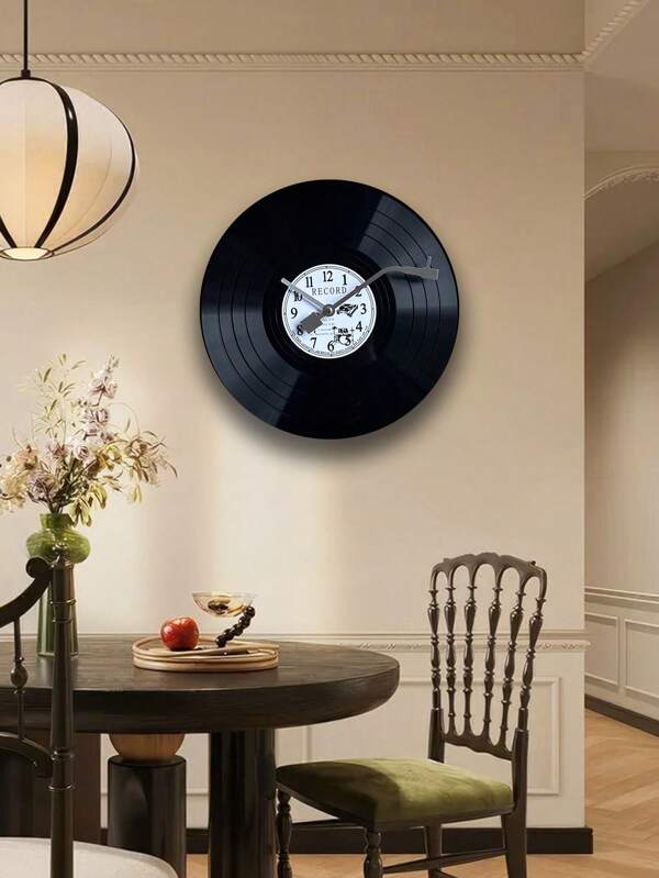 1pc 11.8in Retro Retro Vinyl Record Clock Ornaments Wall Clock Advanced Art Creative Clocks Medieval Decoration Living Room Bedroom Coffee Shop, The Kitchen The Heart Of The Home Inspired Vinyl Record Cloc. Home Decor Room Decor