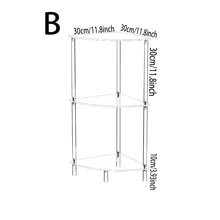 Acrylic Triangle Side Table, Multifunctional Bathroom Storage Rack (Easy To Assemble), 3-Tier Corner Rack Shelf, Suitable For Living Room, Bedroom, Corner Display Rack Storage Shelf - Multicolor - View 6
