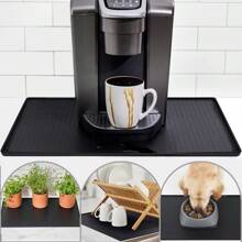 硅胶咖啡垫、浓缩咖啡饮料吧台配件、防水耐热碗碟干燥垫，固定在厨房台面上