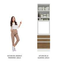 Despensero De Cocina Madesa Glamy 60cm 1 Puerta Bm - Blanco y Marrón - Ver 6