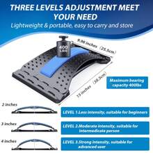 1 Pc Yoga Back Stretcher, 3 Level Adjustable Lumbar Back Board, Back Cracking Device, Back Massager For Scoliosis, Spine Decompression
