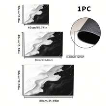 1pc Marble Stripe Pattern Indoor/Outdoor Welcome Mat - Non-Slip, Absorbent & Water Resistant, Suitable For Bedroom, Bathroom, Kitchen, Entryway - Washable Home Decor, Soft & Fluffy For Spring/Summer