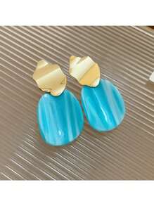 Andkiss 1 对优雅不对称平板耳环 - 多色 - 查看 7