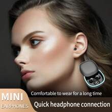 Auriculares inalámbricos mini invisibles, cómodos de llevar, ligeros, auriculares inalámbricos para dormir, regalo ideal para cumpleaños, Día de San Valentín, aniversario, auriculares inalámbricos unisex para estudiantes - Multicolor - Ver 7