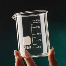 1pc 50/100/150/250/500/1000ml High Borosilicate Glass Measuring Cup Clear Scale Cup Heat-Resisting Laboratory Beaker Kitchen Baking Measuring Cup