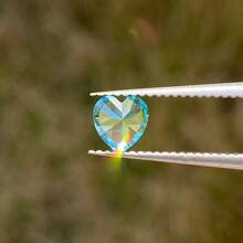 100% Paraíba Sapphire Loose Heart Cut Gemstone For Charms Advanced Jewelry Making Materials DIY - Paraibas - View 3