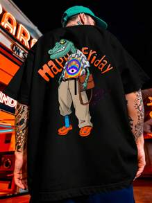 Camisa Camiseta Oversized Streetwear Dragão Chinês Vintage Retrô Old School REF 7162 VEST NERD - Preto - Visão 7