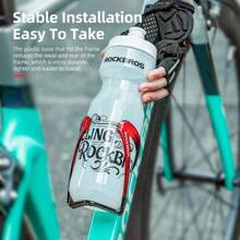 ROCKBROS Portabotellas para ciclismo, soporte para botella de agua de bicicleta de montaña con degradado colorido, ligero, de plástico