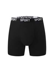 12 قطعة من السراويل الداخلية للرجال، الخصر مكتوب عليه كلمة SPORT، بألوان سادة وأرجل طويلة، مناسبة لجميع الفصول، سراويل داخلية رياضية ماصة للعرق للشباب، كاجوال، ناعمة، مريحة، قابلة للتنفس، ملائمة للارتداء اليومي للجميع - متعدد الألوان - مشاهدة 5