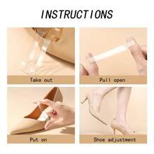 12pcs/Set Includes 2pcs Toe Caps, 5pcs Heel Grips, 5pcs Shoelaces, Anti-Slip, Arch Support, Heel Protection, Invisible Stretchable Shoe Laces, Suitable For High Heels