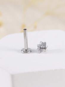 1 pieza de Pendiente con poste roscado internamente de acero inoxidable con rhinestones, aro de labio, pendiente de labio, joyería de piercing de Medusa de Ashley Monroe para labio y oreja, pendientes de labrete, adecuados para uso diario, fiesta, cita, regalo del Día de San Valentín, amigos, compañeros de clase, Día de la Madre