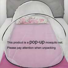 1pc/2pcs Foldable Pop-Up Mosquito Net For Bed, Camping, Travel And Yard - Lightweight, Easy To Install, White Mesh, Hand Wash Only, Travel Mosquito Net | Transparent Mesh Design | Portable Mosquito Net - Black - View 5