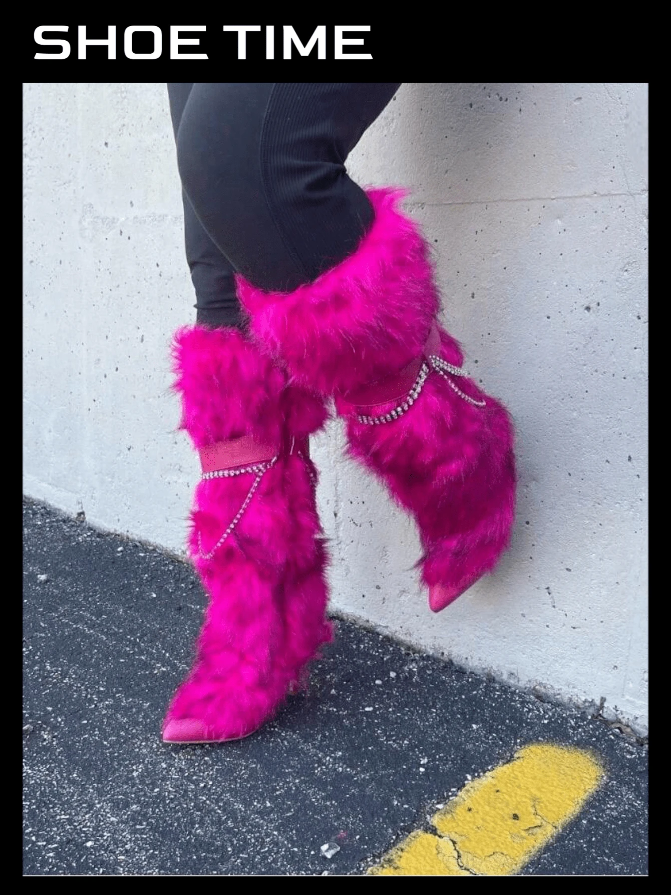 Women's Faux Fur Fashion Winter Stiletto Boots, Party