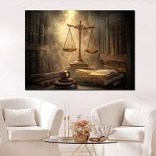 Póster de arte en lienzo con diseño inspirado en el "Equilibrio de la Justicia", apto para decoración de oficina de abogados, regalo perfecto para abogados, decoración para el hogar sin marco 50x70cm/19.68x27.55 pulgadas