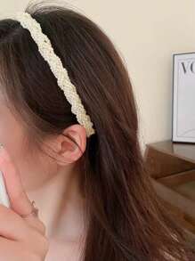 10个装仿珍珠装饰侧边发箍，女士发带，发箍，发饰，头饰 - 彩色 - 查看 3