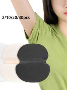 10/20/50/80/100 piezas Parches desechables de tela no tejida invisibles para el sudor, parches blancos minimalistas para axilas anti-sudor, para una prevención del sudor duradera y eficaz, absorción invisible del sudor, debajo de las axilas para comodidad, parche anti-sudor, para viajes al aire libre, para el cuidado corporal de mujeres y hombres para viajes, deporte, aire libre, refrescamiento de verano, playa, viajes