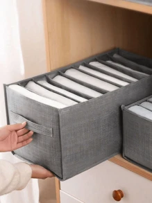 1件、裤子、衣服、收纳工具、盒子、盒子、隔层、分类袋、衣服、篮子、家用抽屉、衣柜、分层装饰装饰节日装饰房间装饰家居装饰卧室装饰连衣裙裤子鞋子牛仔裤靴子裙子卧室、收纳盒、家庭收纳、女式白色T恤、女式黑色裤子、女士冬装、连衣裙、 - 彩色 - 查看 9