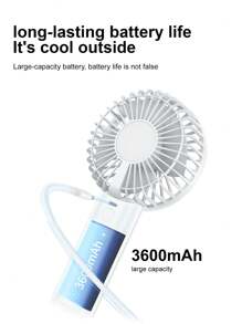 ViSSKO Portable Handheld Fan With Digital Display, 100 Speeds, 3600mAh Battery & Bottom Night Light Design - Multicolor - View 10