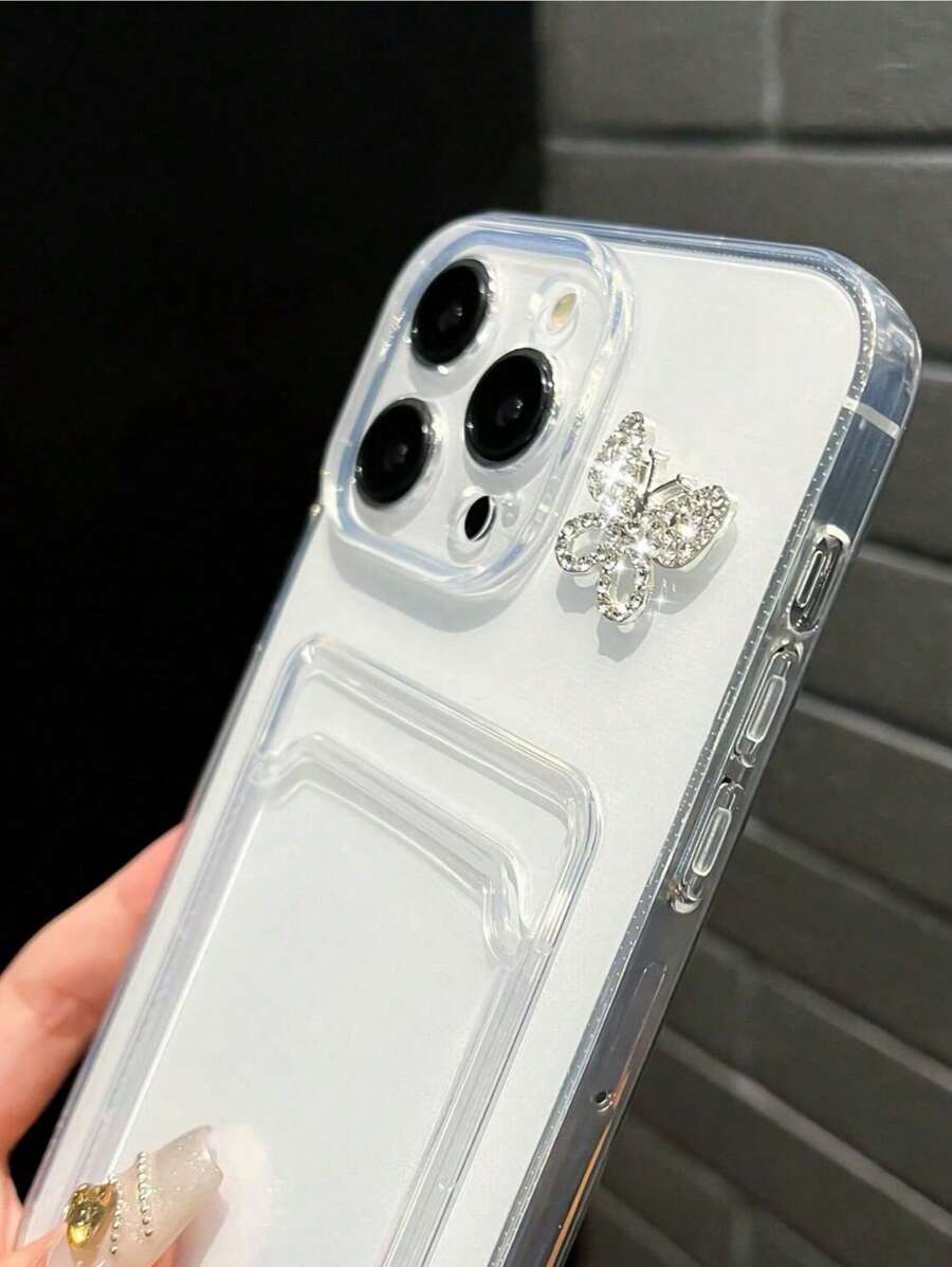 1 pieza Estuche de teléfono con tarjetero transparente de alta calidad, un regalo ideal para amantes y hermanas. Puede contener tarjetas bancarias/fotos/tarjetas pequeñas, adecuado para hombres y mujeres, anti-caída, antideslizante, resistente a los arañazos, compatible con iPhone 17/17 Air/17 Pro/17 Pro Max, I16, I16 Pro Max, I15, I15 Pro Max, 12 Pro Max, 13 Pro Max, 14 Pro Max, 13, 14, 11, 12 Pro, 14, XS, XR, 78P, 78GES2, A56 5G, Redmi, OPPO Phones