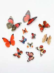 12pcs Exquisite Artificial Butterflies, Lifelike And Dreamy Decor, Perfect For Walls, Floral Arrangements, Weddings, Parties, Home Decor, And Photography Props. Brighten Your Creative Space. Ideal Gift For Mother's Day, Weddings, And Birthdays Room Decor Wall Decor Bathroom Decor Wall Art Kitchen Home Decor Living Room Wall Paper Wall Stickers House Decor Bedroom Decor Room Decoration Stuff Living Room Decor Personalised Stickers