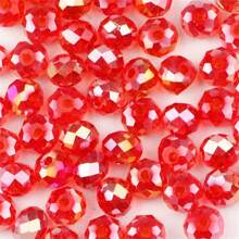 100pcs 8mm Multi-Colored Faceted Czech Glass Round Crystal Beads - Suitable For DIY Jewelry, Charm Necklaces And Bracelet Making