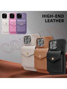 keyunfei محفظة بسوستة بنمط مُحبّب بلون البنفسجي الداكن، حامل بطاقات رأسي مع حزام كتف قابل للفصل، سعة كبيرة مع مرآة، غطاء هاتف متعدد الوظائف مقاوم للخدش يتوافق مع 16 Pro Max/ 13/Galaxy S25 Ultra/Galaxy S24 Ultra/13 Ultra/ Pixel 9 XL/Vivo X90 Pro+/Magic5 Pro/P30 Lite/Redmi K70E