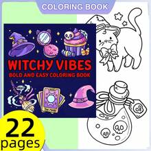 1 本 22 页巫术涂色书，适合作为儿童礼物、母亲节、妈妈礼物、返校礼物、学校用品 - 20.5x20.5cm - 查看 6