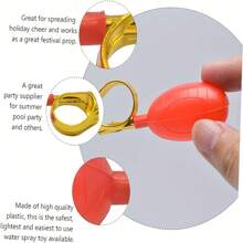 1 Juguete anillo rociador de agua, Broma de rociador de agua para fiestas, Juguete de broma con rociador de agua, Bolsa de plástico con ruido para fiestas al aire libre, Regalo de cumpleaños, Regalo de Navidad, Regalo de Año Nuevo, Regalo para fiestas - Multicolor - Ver 7