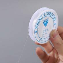 1 sợi (0,4mm-1,0mm) TPU vô hình dùng để làm đồ trang sức, dây trang sức, dây đàn hồi - Dây đàn hồi thủ công nhiều đường kính dùng để làm vòng tay, vòng cổ, phụ kiện thủ công DIY - trắng - Xem 12
