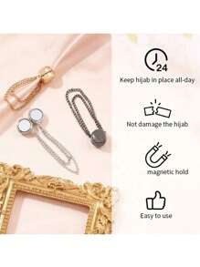 Nahtloser rutschfester Metallclip zum Säumen von Hosen und Eimerhüten, magnetischer Randclip, geeignet für Hosen und Ärmel, abnehmbar, ohne Nägel oder Nähen, Metallclip zum Kürzen und Straffen, T-Shirt mit verstellbarem Schnallenverschluss zum Verkürzen von Kleidung, lange fixierte Schnalle, magnetische Mutterschnalle, Taillenschnalle