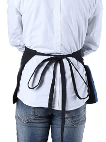 1pc Customized Polyester Apron Unisex, With 3 Pockets, Short Waist-Length Waitstaff Uniform, Suitable For Kitchen Supplies, Hotel Restaurant Server Waist Apron, Cooking Baking Apron, Chef Apron, Kitchen, Bathroom, Home, Household Items, Harmony - Multicolor - View 7