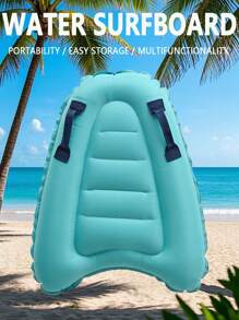 1 件充气冲浪板，轻型游泳漂浮冲浪板，适合学习游泳，海滩主题冲浪游泳夏季水上运动配件，海滩必需品，泳池浮板