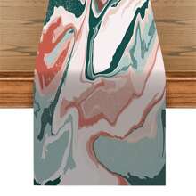 [Nature-Inspired Design] Vibrant Colored Spring Table Runner - Polyester Decor, Suitable For Indoor/Outdoor Dining, Multiple Sizes, Great For Family Gatherings And Seasonal Celebrations - Multicolor - View 6