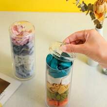 1pc Transparent Acrylic Hair Tie Storage Box - Dust-Proof & Lightweight - Countertop Organizer For Tidy & Clean Look - Large Capacity Jewelry & Hair Tie Display Case - Convenient For Taking And Placing