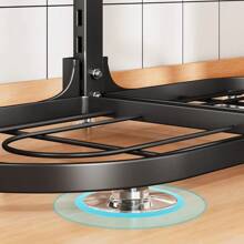 Pots And Pans Organiser Rack, 8 Tier And Adjustable Saucepan Rack, Detachable Pot Lid Holder Stand For Kitchen Chopping Board, Baking Tray Storage And Organiser, Black - Default - View 4