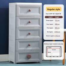 7/6/5/4/3-Layer Drawer Style Storage Cabinet, Large Capacity, Simple Decoration, Easy Installation, Suitable For Home, Living Room, Dining Room, Bedroom, Bathroom, Kitchen - Can Be Used To Organize Clothes, Cosmetics, Jewelry, Bags, Snacks