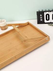 One Piece Bamboo Tray, A Foldable Multifunctional Service Tray Imitating Wood Grain, Is An Ideal Choice For Home, Kitchen, And Christmas Gifts - Multicolor - View 9