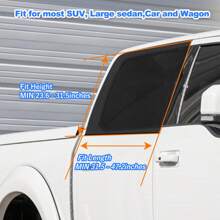 Pare-soleil PEMOTech pour vitres latérales de voiture, lot de 2, en maille respirante, protection UV, pour grands SUV, pick-up, camions et monospaces (80 x 119 cm)