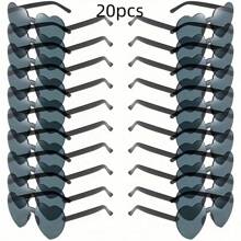 20pcs Fashion Cute Frameless Heart Shaped Glasses, Funny Style Suitable For Party, Beach, Sports, Christmas & New Year Decorations