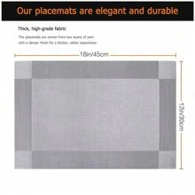 4/8pcs Heat Resistant Placemats, Outdoor Foldable Stain Resistant Coffee Mat, Non-Slip Place Mats For Dining Table, Waterproof Wipeable Thickened PVC Vinyl Woven Table Mats, Easy To Clean Machine Washable Wipeable Durable Kitchen Accessories, Home Party Decorations, For Camping Hiking Mountain Climbing Hiking Fishing Park Backyard And Car RV Travel