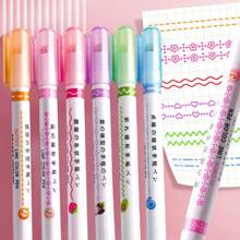 Flower Outline Brush, Curve Pen For Journal, Floral Pattern Rolling Pen For Scrapbooking,Back To School - Multicolor - View 14