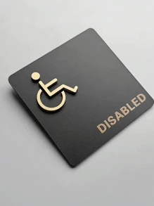 Placa de señalización acrílica 3D autoadhesiva de alta calidad de 1/4 piezas para baño, inodoro, aseo, para hombres/mujeres, aplicable a múltiples escenarios, moda de alta definición, resistente al desgaste, guía clara, para decoración del hogar y oficina, fácil instalación con adhesivo integrado