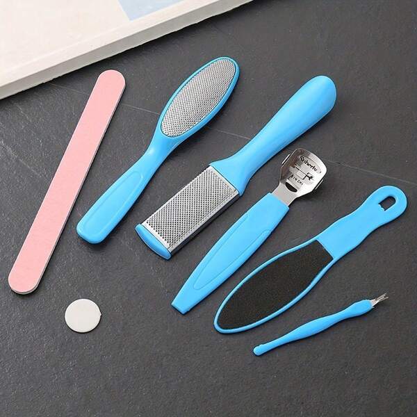 8-Piece Set Of Foot Repair Kit, Foot File Set, Professional Nail And Foot Spa Care Tools, Double-Sided File, Stainless Steel Dead Skin Remover, Callus Tissue Exfoliator, Professional Dead Skin Removal Kit, Calluses Remover, Foot Care Set, Female And Male Foot Care, Trimming And Cleaning Tool Set