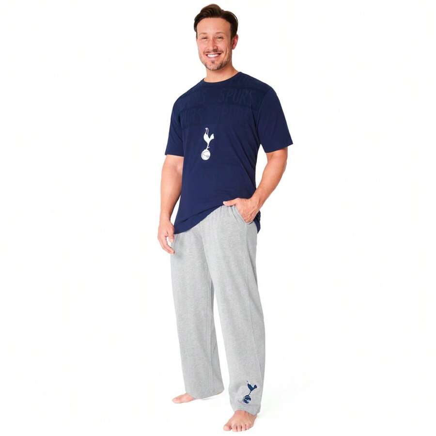 Tottenham Hotspur F.C. Pyjama Set Nightwear T-Shirt Long Bottoms PJ Lounge Spurs Gift - Multicolor - View 1