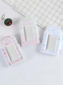 1Pc New Portable 32 Slots Cartoon Mini Photo Album Collection Book Photocard Holder Star Chasing Storage Album With Buckle Photo Card Supplies, Idol Postcard Card Storage Photo Card Packaging Supplies Collectible Card Photocards Holder Lomo Card Album Photo Card Book, 3-Inch Plastic Rectangle Photocard Holder, Korean Kpop Idol Picture Organizer, Perfect Gift For Collectors & Fans - Multicolor - View 1