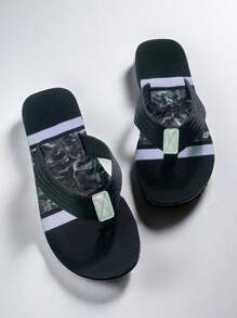 Men's Fashion Thong Sandals, Two-Tone Flip Flops, Summer Thick-Soled Non-Slip Soft Bottom Unique Wear-Resistant Men's Flip Flops, Casual Shoes, Men's Thong Sandals, Outdoor Fashionable Beach Slippers