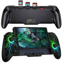 Switch Controller For Switch/Switch OLED Joy-Con, BEBONCOOL Switch Controller With Handheld Grip RGB Double Motor Vibration Built-In 6-Axis Gyro Joystick - Cobweb - View 2