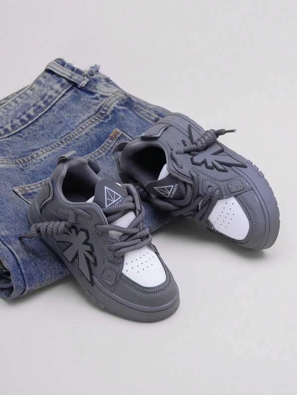 1 Par de Sapatos Infantis de Couro Respiráveis de Sola Plana, Unissex, Tênis Esportivo Casual de Sola Macia Antiderrapante para Crianças, Versátil para Lazer Externo, Adequado para Primavera, Verão, Outono, Inverno