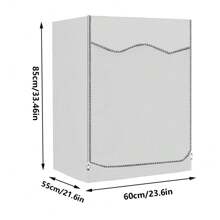 1pc Silver Washing Machine Cover, Waterproof And Dustproof Cover For Washing And Drying Machine,Bag,Organizer,Storage