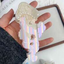 Premium Elegant Large Claw Hair Clip With Faux Pearl Tassel, Girl's Cute Ocean Style Series Barrette Hair Accessory, Bow Hair Clip For Princess Style Hair Clips Hair Jaw Clip Hair Clamps Hair Clutch Hair Catcher Clip